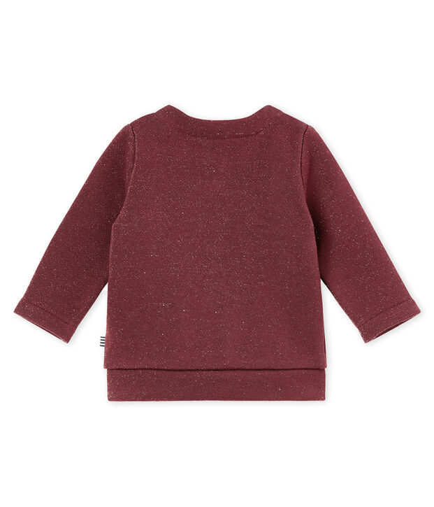 C&aacute;rdigan para beb&eacute; ni&ntilde;a en mulet&oacute;n brillates rojo/amarillo