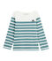 Marinera de punto jersey infantil blanco/verde