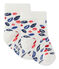 Calcetines bebé niña estampados blanco MARSHMALLOW/blanco MULTICO
