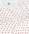 Pijama con lunares rojos de algodón de niña blanco MARSHMALLOW/rojo PEPS