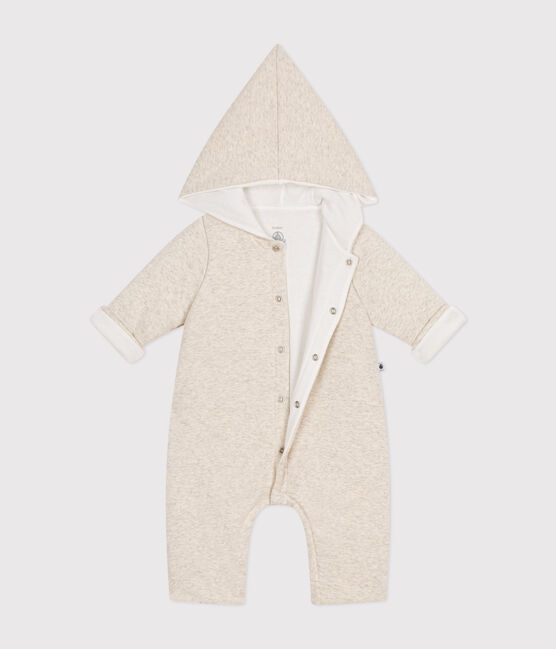 Mono largo acolchado con capucha de algodón para bebé beige MONTELIMAR CHINE