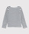 Jersey marinero para niña blanco MARSHMALLOW/ SMOKING ARGENT BRILLANT