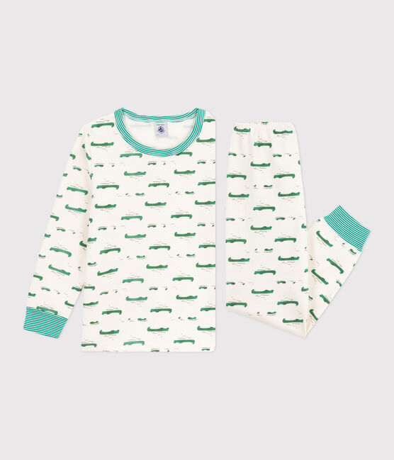 Pijama infantil de felpa con estampado de cocodrilos MILK/ MULTICO