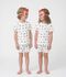 Pijama corto tipo disfraz infantil de algod&oacute;n con estampado de m&aacute;scaras blanco/multicolor