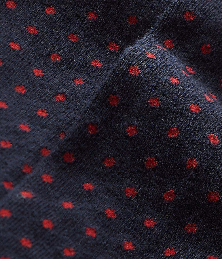 Leotardos de lunares para ni&ntilde;a azul/rojo