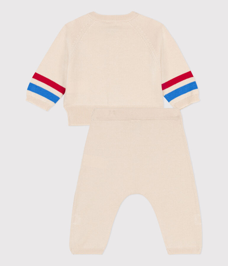 Conjunto de punto tricotado para beb&eacute; crudo/multicolor