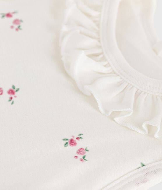 Saco para bebé de algodón con estampado de flores TOG 1,5 blanco MARSHMALLOW/blanco MULTICO