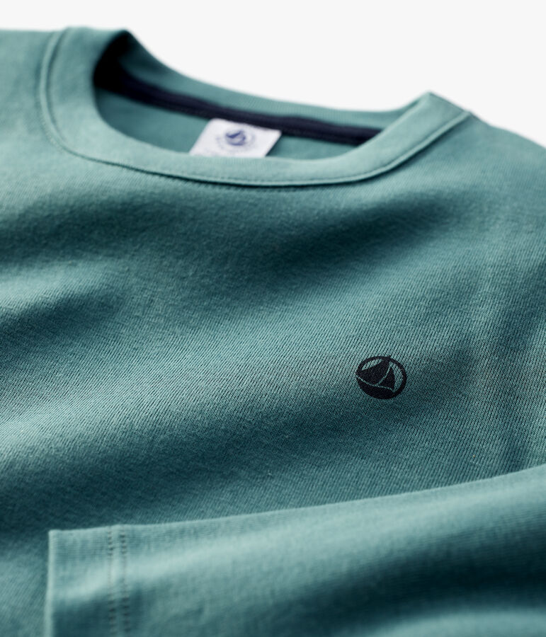 Camiseta de algod&oacute;n org&aacute;nico infantil unisex verde