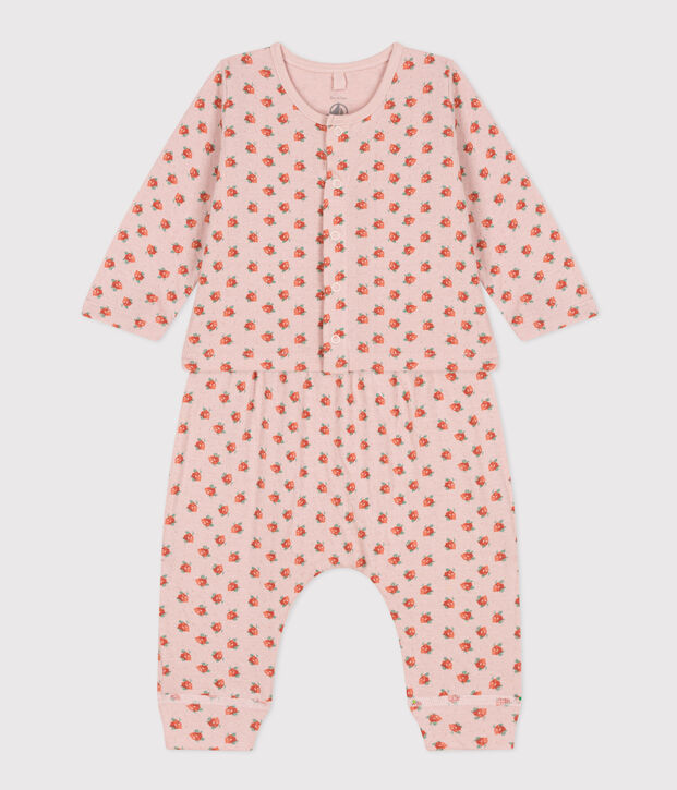 Conjunto de t&uacute;bico con estampado de flores para beb&eacute; rosa/multicolor
