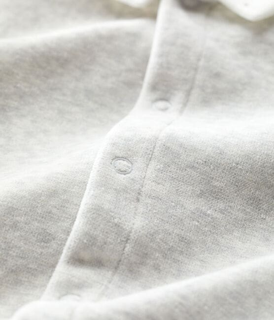 Pelele de algodón orgánico para bebé gris BELUGA CHINE