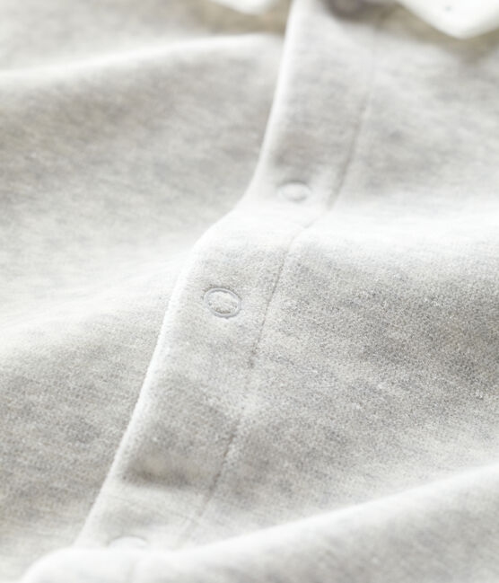 Pelele de algodón orgánico para bebé gris BELUGA CHINE