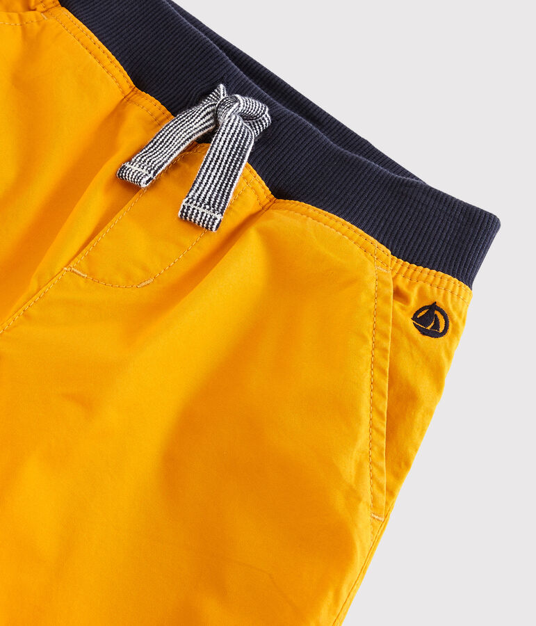 Bermudas de sarga de ni&ntilde;o amarillo