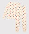 Pijama de algodón con motivo de corazón para mujer blanco AVALANCHE/ MULTICO