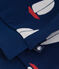 Sudadera de algodón con estampado de barcos grandes para bebé azul MEDIEVAL/blanco MULTICO