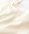 Camiseta de tirantes de lana y algodón de mujer blanco MARSHMALLOW