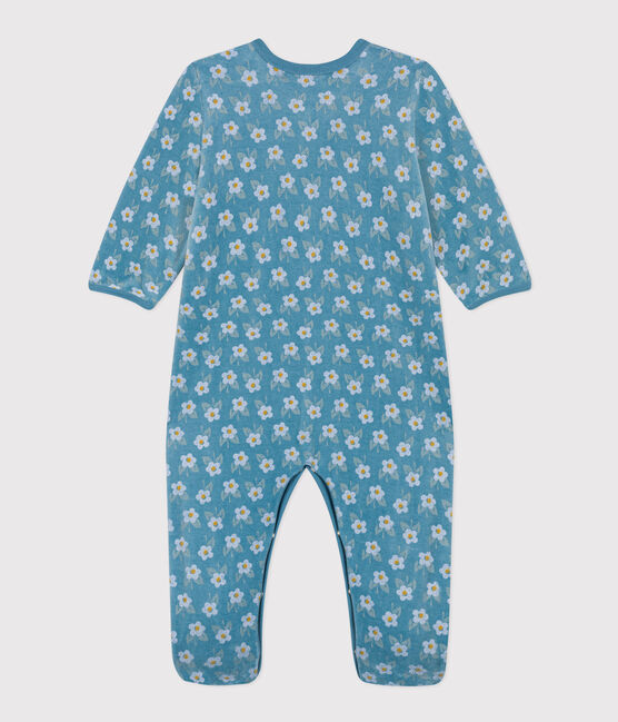 Pijama de terciopelo con flores para bebé POLOCHON/ MULTICO