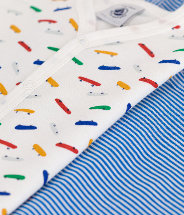 Juego de 2 monos cortos de algod&oacute;n para beb&eacute; multicolor