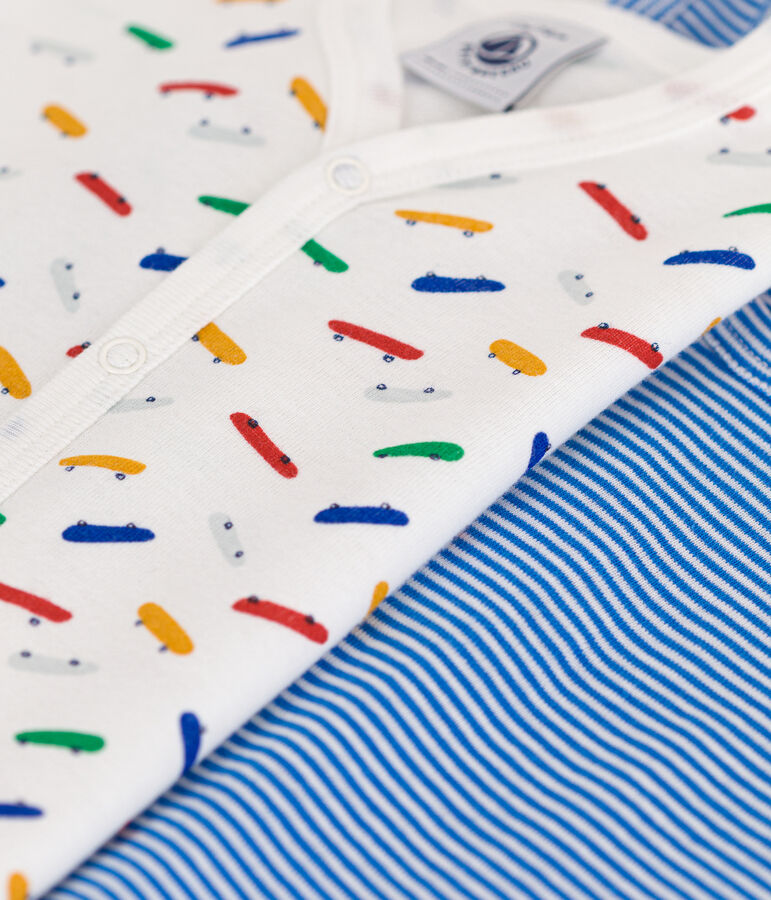 Juego de 2 monos cortos de algod&oacute;n para beb&eacute; multicolor