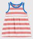 Vestido sin mangas a rayas de jersey de bebé