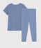 Pijama de mil rayas azul de niño de algodón azul SURF/blanco MARSHMALLOW