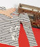 Camiseta marinera de mujer beige COQUILLE/azul SMOKING