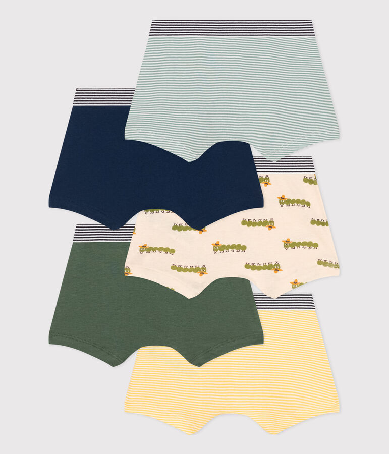 Juego de 5 b&oacute;xeres infantiles con ciempi&eacute;s de algod&oacute;n multicolor