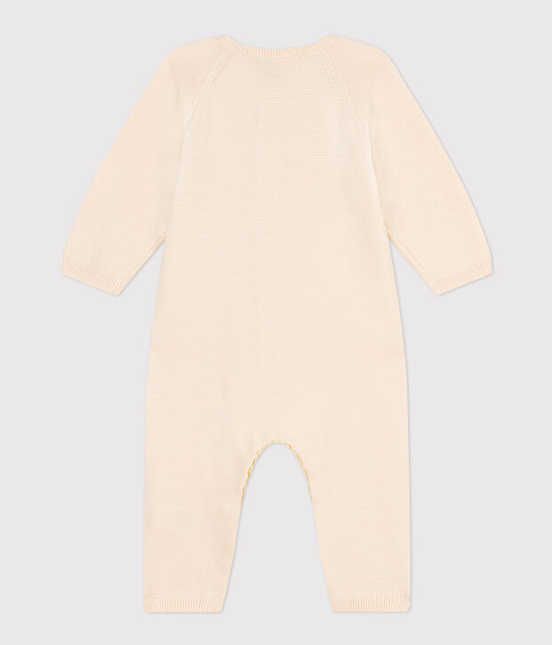 Mono largo de punto tricotado para beb&eacute; crudo