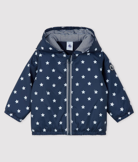 Chaqueta estampada para bebé niña/niño azul SMOKING/blanco MARSHMALLOW