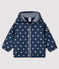 Chaqueta estampada para bebé niña/niño azul SMOKING/blanco MARSHMALLOW