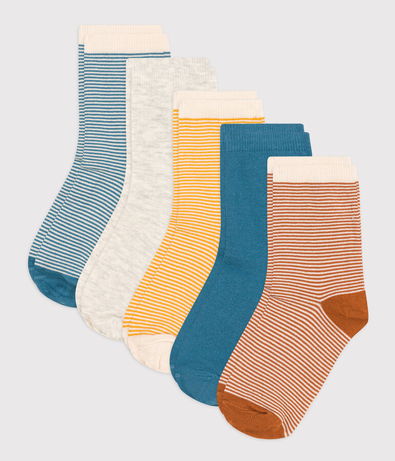 Juego de 5 pares de calcetines milrayas para ni&ntilde;o/ni&ntilde;a multicolor