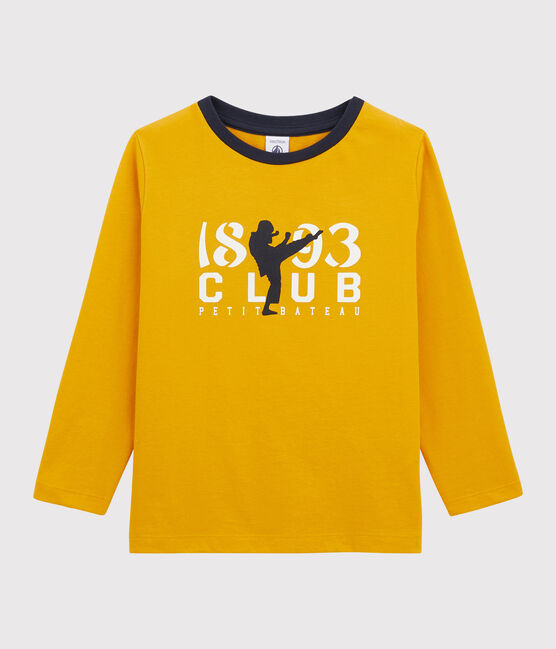 Camiseta serigrafiada para niño amarillo BOUDOR