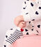 3 pares de calcetines infantiles de algodón con rayas y corazones variante 1