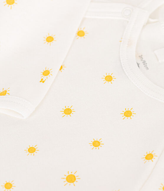 Pijama de algodón para bebé blanco MARSHMALLOW/ ORGE