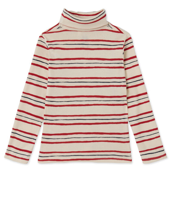 Sous-pull fille Petit Bateau & Ines de la Fressange Paris beige COQUILLE/blanco MULTICO