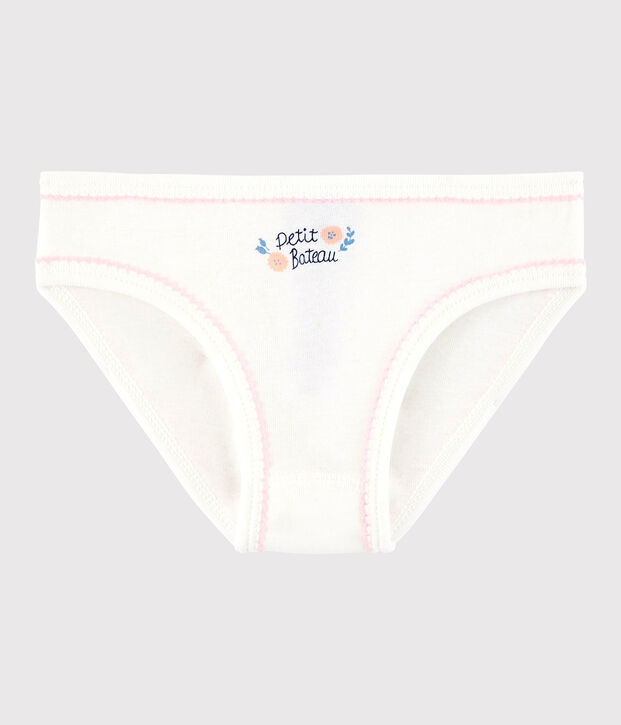 Braguita de ni&ntilde;a de algod&oacute;n blanco