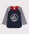 Camiseta «color block» para bebé niño azul SMOKING/blanco MARSHMALLOW
