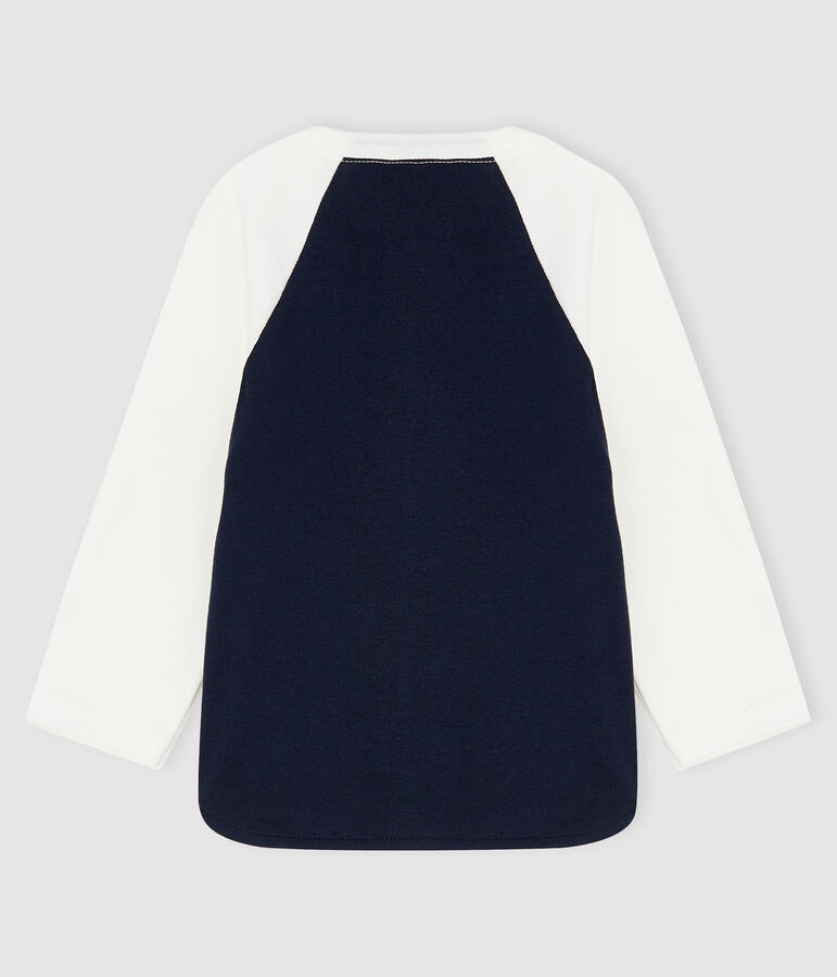 Camiseta para beb&eacute; ni&ntilde;o azul SMOKING/blanco MARSHMALLOW