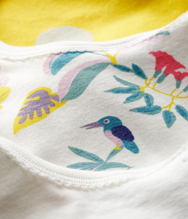 Juego de 3 baberos de punto acanalado para beb&eacute; ni&ntilde;a multicolor