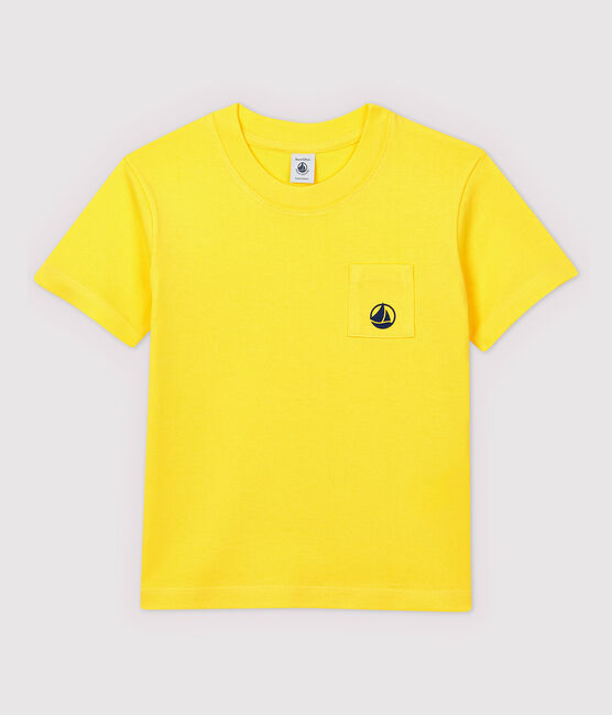 Camiseta de manga corta de punto de niño amarillo RAIPONCE