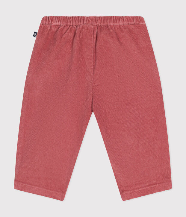 Pantal&oacute;n de terciopelo para beb&eacute; rosa