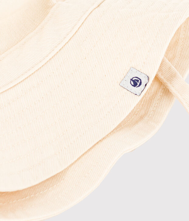 Gorro vaquero liso para beb&eacute; crudo