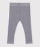 Leggings de algod&oacute;n a rayas para beb&eacute; azul/blanco
