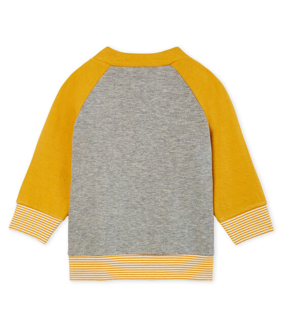 Cárdigan de tela túbica con cremallera para bebé niño gris SUBWAY/amarillo BOUDOR CN