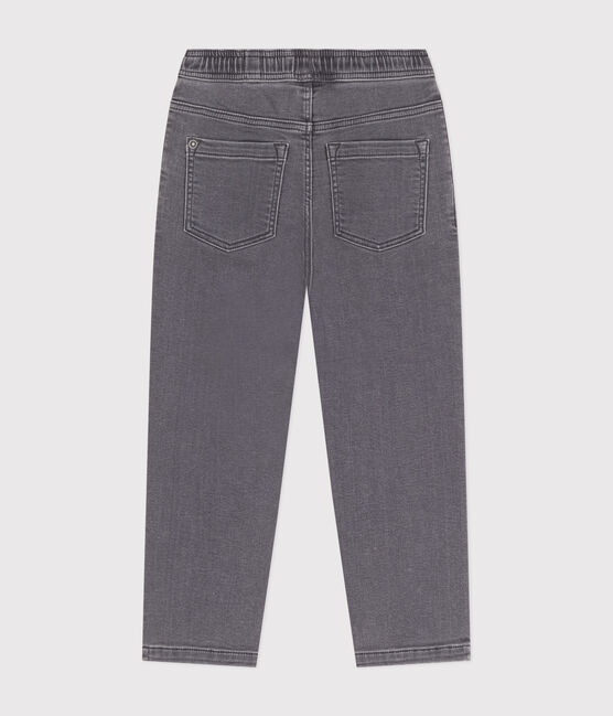 Pantalón regular de tejido vaquero sostenible para niño gris GRIS DELAVE