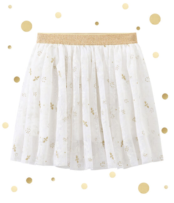 Falda para niña blanco MARSHMALLOW/blanco MULTICO