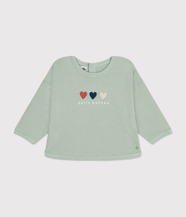 Sudadera de mulet&oacute;n de beb&eacute; verde