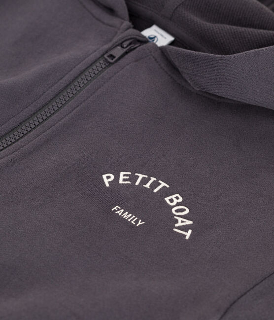 Sudadera con capucha petit Boat y cremallera de niño  gris DUMBO