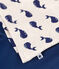Pijama corto infantil de algodón con estampado de ballenas azul MEDIEVAL/blanco MULTICO