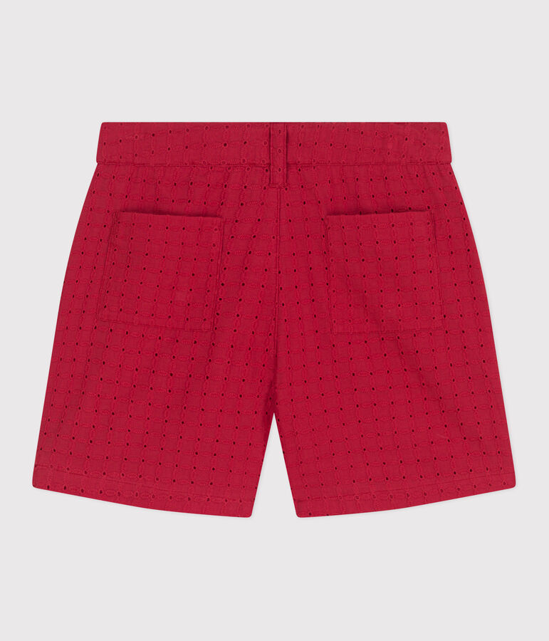 Shorts infantiles de algod&oacute;n rojo