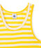 Camiseta de mujer en canalé original de rayas amarillo SHINE/blanco MARSHMALLOW